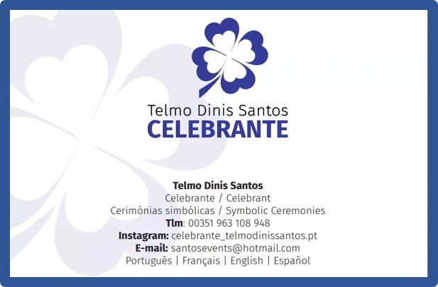Celebrante Telmo Dinis Santos || XXL Eventus Wedding & Event Planner (organização de eventos)