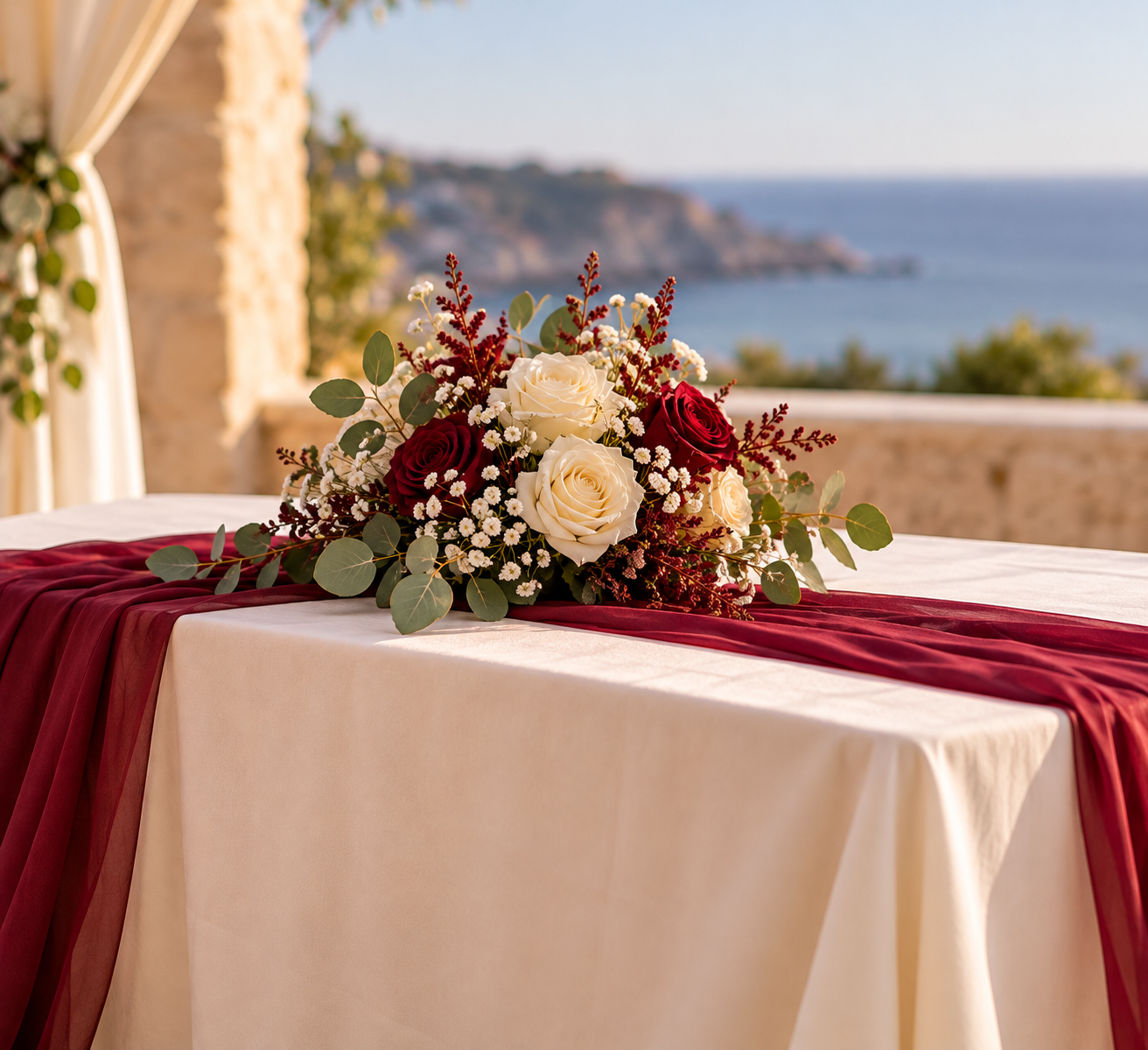 MESA DE CELEBRACAO DECORACAO FLORES